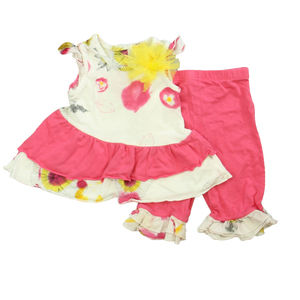 Baby Nay Girls White | Pink Apparel Sets size: 24 Months